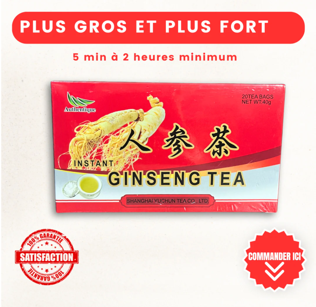 Ginseng Tea : Pack de 12 thé de faiblesse sexuelle ( Original )