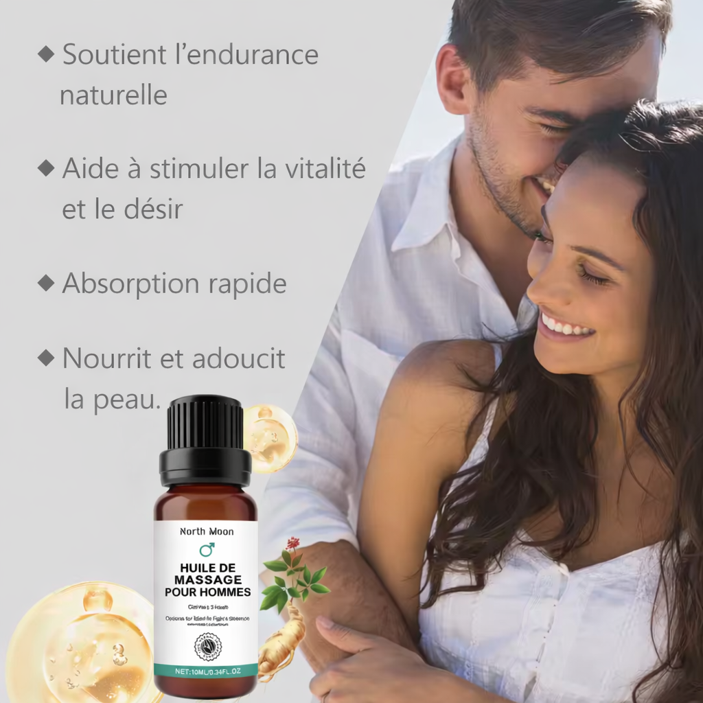 Huile de Massage Stimulante | Déchaîne des érections dures et puissantes en 3 minutes!
