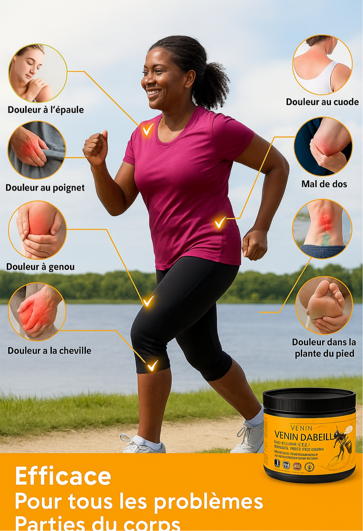 Venin d’abeilles ™️Crème de Traitement de l’Arthrite, de l’Arthrose et des Douleurs Articulaires