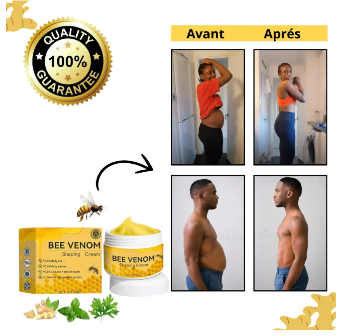 Bee Venom Shaping cream : Sculptez votre corps de rêve avec notre crème – Résultats visibles rapidement !