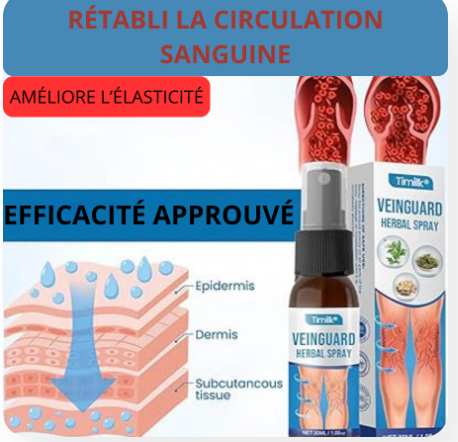 Vein Guard Herbal Spray Timilk.Soin Varices Jambes Légères en Quelques Jours ®
