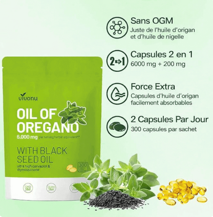 Gélules d'huile d'Origan - Boost votre santé, bien-être