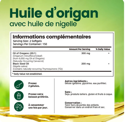 Gélules d'huile d'Origan - Boost votre santé, bien-être