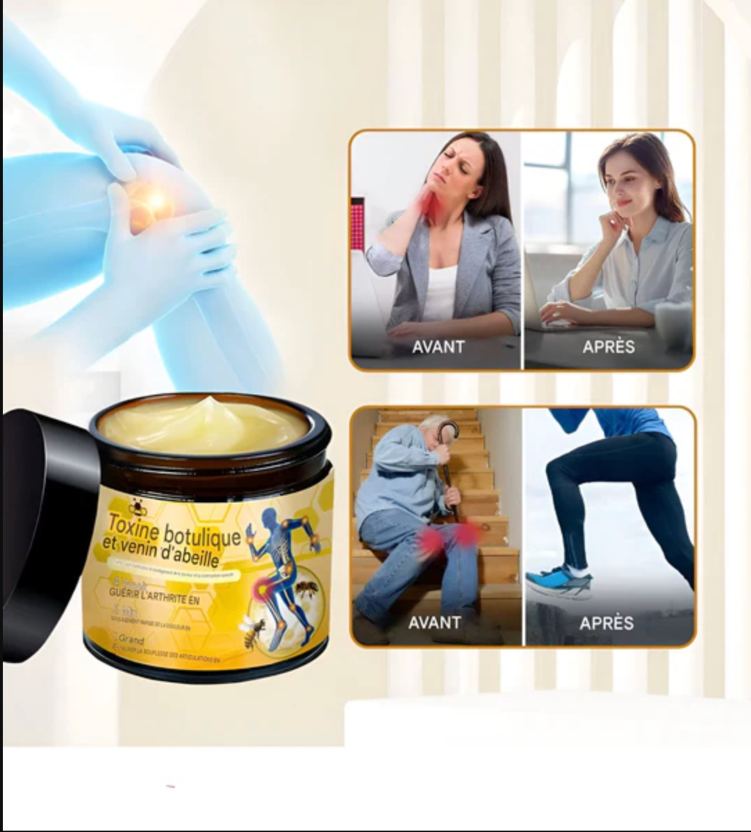 Crème Miracle bee Venom– Fini les douleurs, raideurs et gonflements dès la première application !