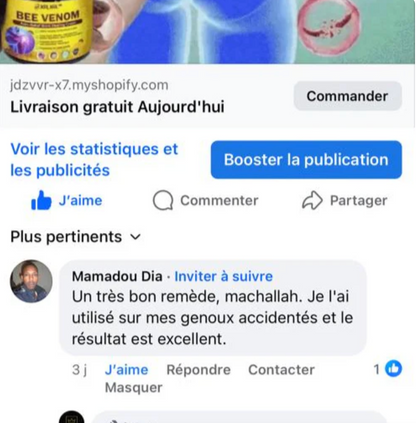 Crème Miracle bee Venom– Fini les douleurs, raideurs et gonflements dès la première application !