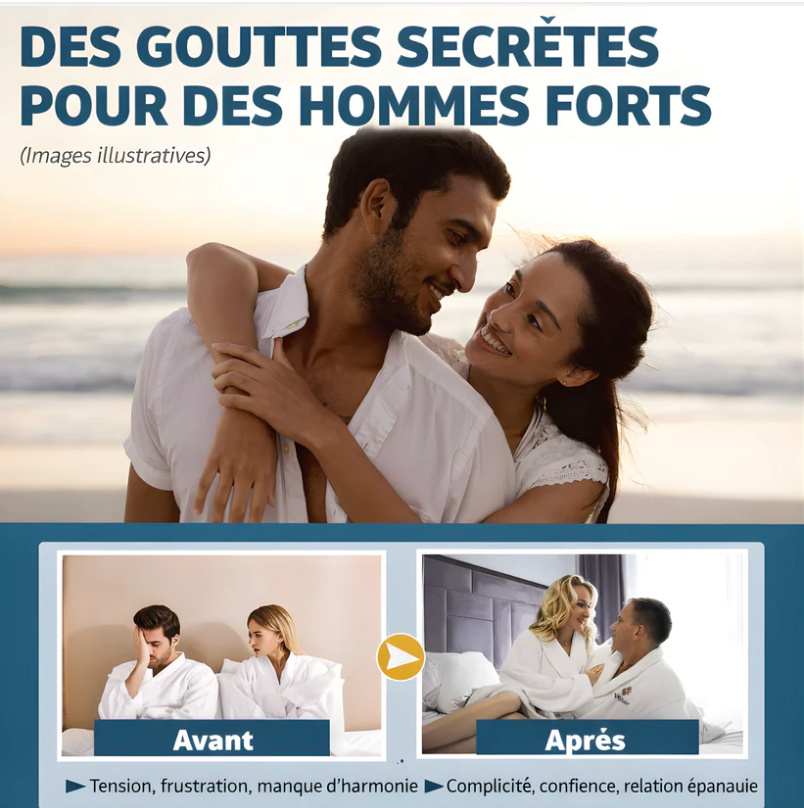 Gouttes Secrètes pour l'Amélioration de la Vitalité Masculine