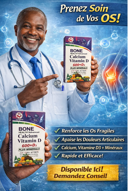 BONE HEALTH Advanced Calcium Vitamin D 600 + D3 Prix régulier