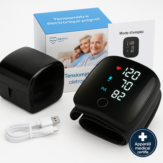 🩺 Tensiomètre de Poignet Rechargeable – Suivi Facile de votre Tension