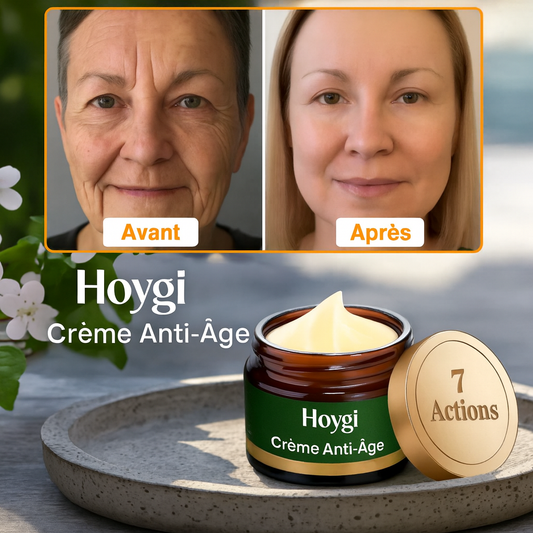 Hoygi Crème Anti-Âge” Tout-en-Un 7 Actions | Lisse rides, taches et rougeurs en seulement 7 jours!